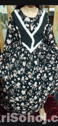 Stylish and beautiful long floral gown